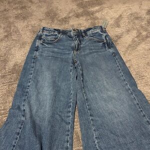 Anthropologie Blue Flare & Wide Leg Jeans